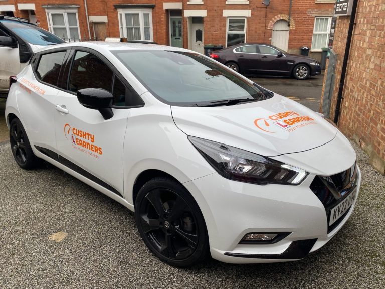 Showing New Orange Logo car graphics